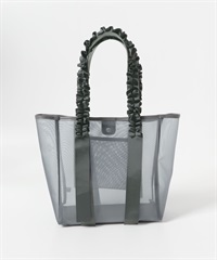 荷葉提把透明托特包(灰色-one-GRAY)