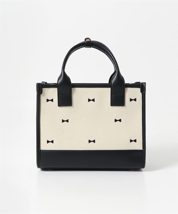 蝴蝶結刺繡方包(黑色-one-BLACK)