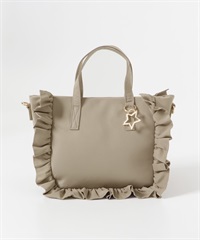 星星吊飾荷葉邊托特包(摩卡色-one-MOCHA)