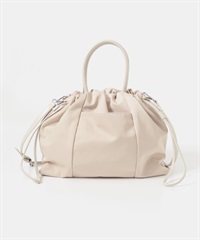 附肩背帶防潑水A4束口包(象牙白-one-IVORY)