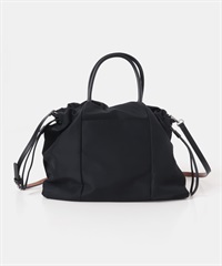 附肩背帶防潑水A4束口包(黑色-one-BLACK)