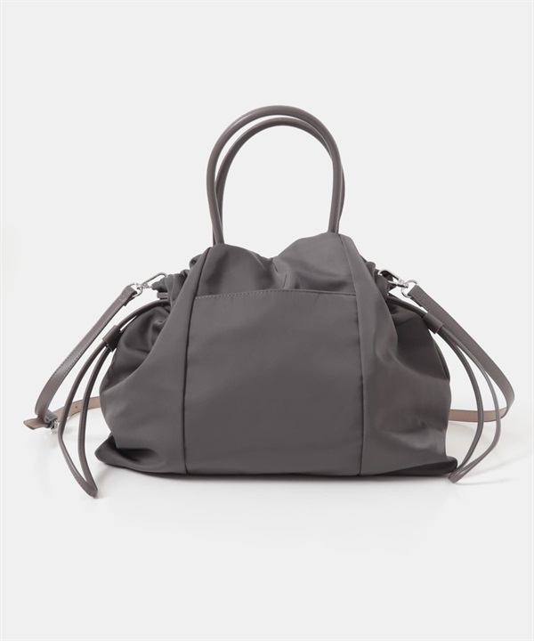 附肩背帶防潑水A4束口包(灰色-one-GRAY)