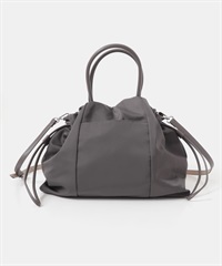 附肩背帶防潑水A4束口包(灰色-one-GRAY)