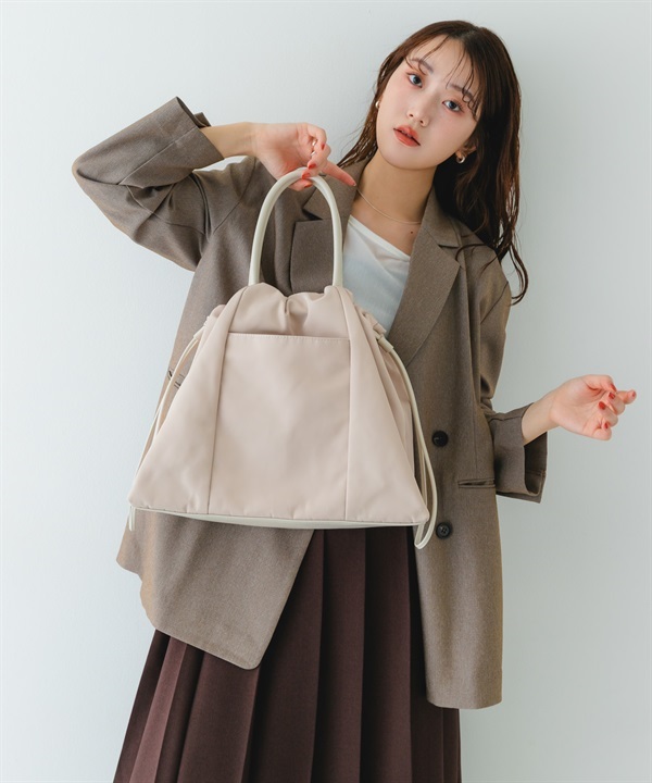 附肩背帶防潑水A4束口包