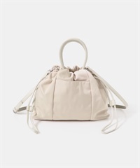 附肩背帶防潑水小束口包(象牙白-one-IVORY)