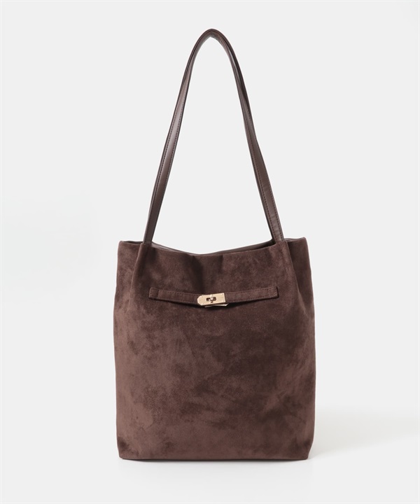 仿麂皮托特包(深棕色-one-DARK BROWN)