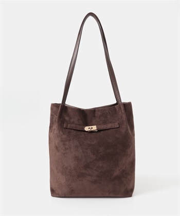 仿麂皮托特包(深棕色-one-DARK BROWN)