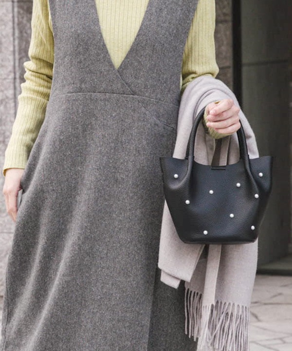 珍珠設計迷你手提包(附珠鍊小包)