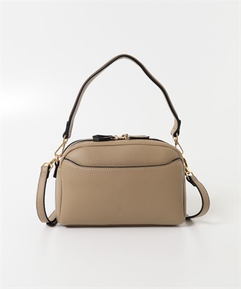 正面口袋設計肩背包(膚色-one-BEIGE)