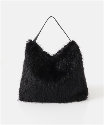 單提把絨毛包(黑色-one-BLACK)