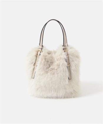 2WAY絨毛肩背包(象牙白-one-IVORY)