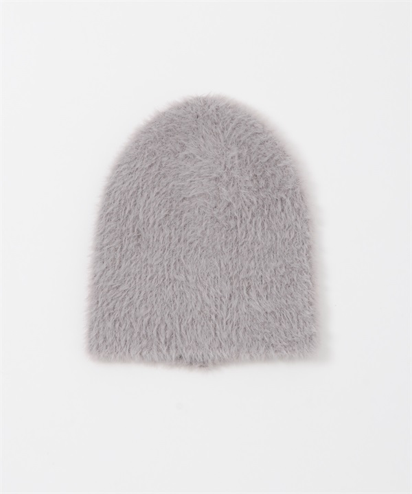 羽毛紗針織帽(灰色-one-GRAY)