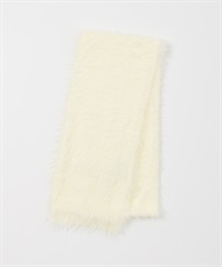 絨毛窄版圍巾(米色-one-OFF WHITE)