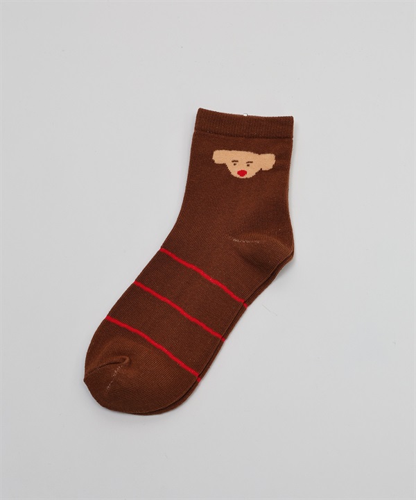 Minghan H. 襪子(棕色小狗-23-25cm-BROWN)