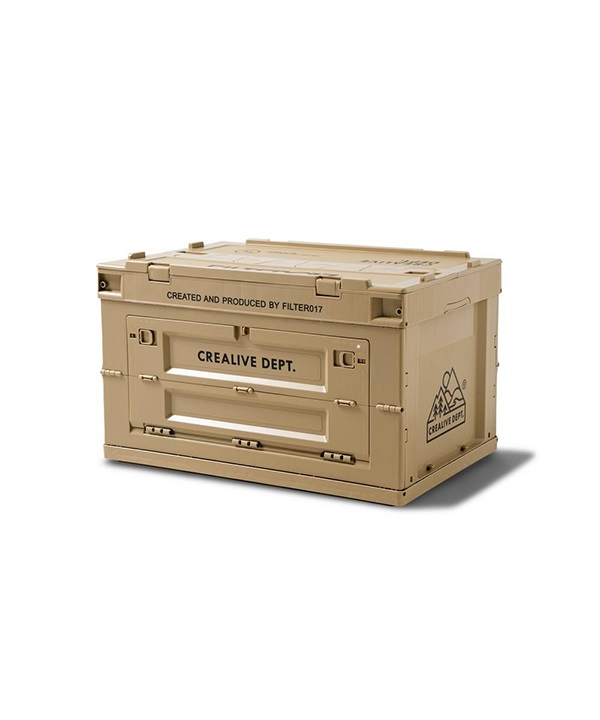 Filter017 / 雙側開摺疊收納箱65L(卡其-One-BEIGE)