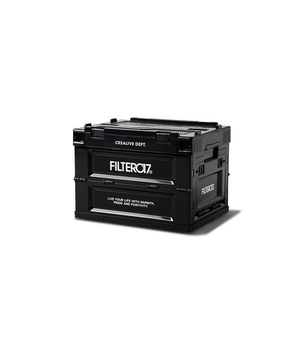 Filter017 / 雙側開摺疊收納箱28L(黑色-One-BLACK)