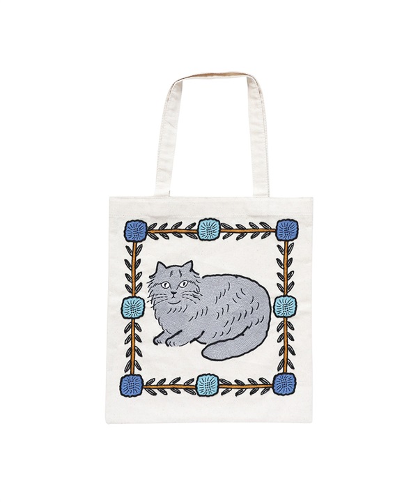 松尾美雪 刺繡托特包(白色-one-其他白色)