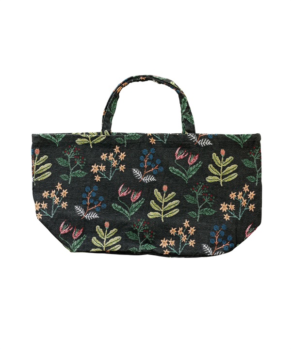 松尾美雪 大托特包(黑色-Flowers-其他黑色)
