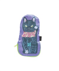 Nathalie Lete 緞面收納包(紫底黑貓-one-其他紫色)