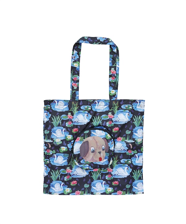 Nathalie Lete 可收納托特包(黑底小狗-one-其他黑色)