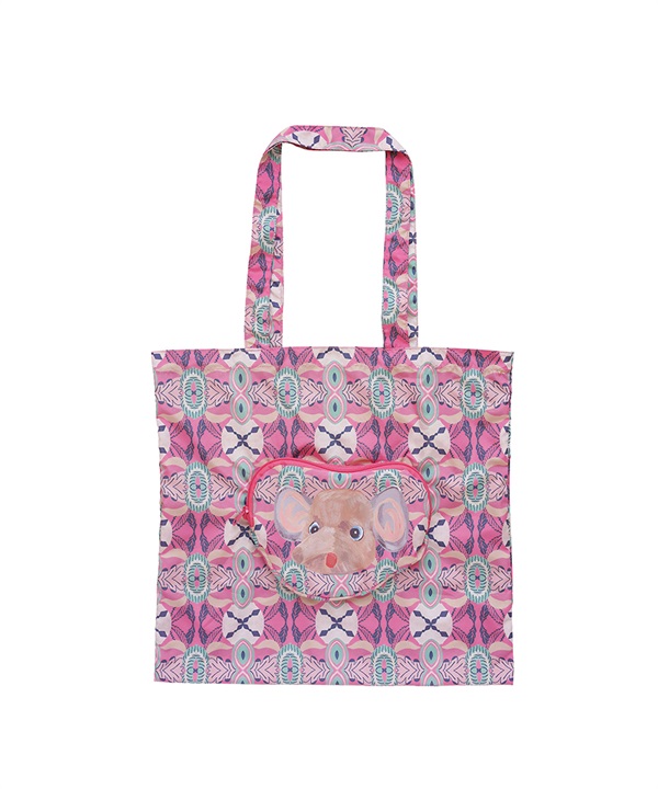 Nathalie Lete 可收納托特包(粉底大象-one-其他粉色)