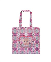 Nathalie Lete 可收納托特包(粉底大象-one-其他粉色)