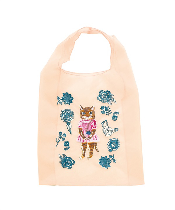 Nathalie Lete 歐根紗購物袋(粉橘色-Maya-其他粉色)