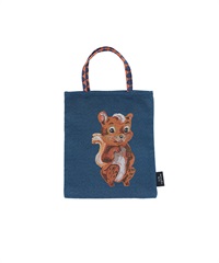 Nathalie Lete 迷你托特包(藍底松鼠-Squirrel-其他藍色)