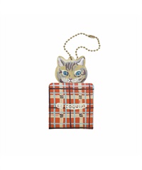 Nathalie Lete 鏡子鑰匙圈吊飾(橘底格紋-one-其他橘色)