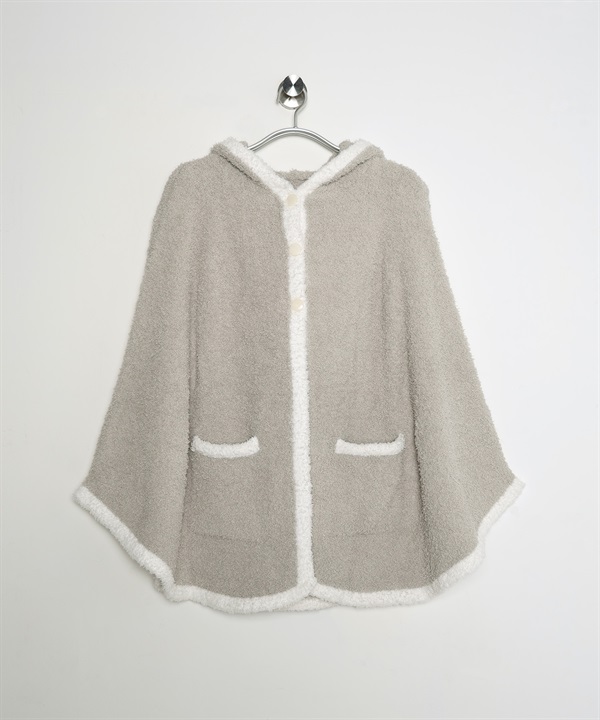 URBAN RESEARCH 柔軟毛絨斗篷(灰色-Free-其他灰色)