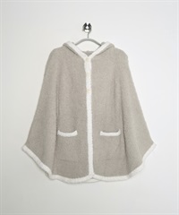 URBAN RESEARCH 柔軟毛絨斗篷(灰色-Free-其他灰色)