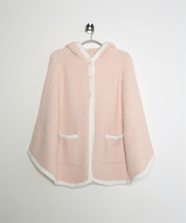 URBAN RESEARCH 柔軟毛絨斗篷(粉色-Free-其他粉色)