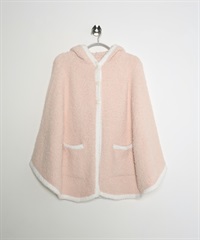 URBAN RESEARCH 柔軟毛絨斗篷(粉色-Free-其他粉色)