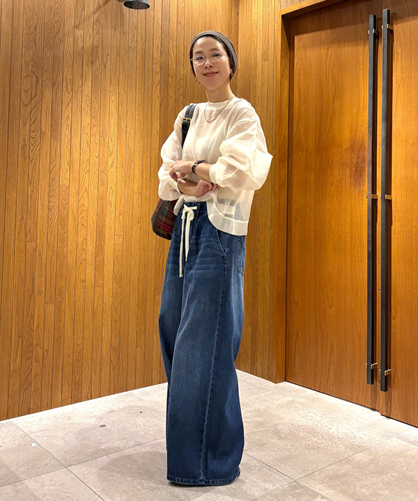 輕便牛仔寬褲