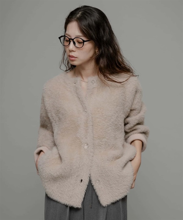 雙面織物配色開襟衫