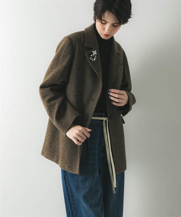 英國羊毛粗花呢西裝外套