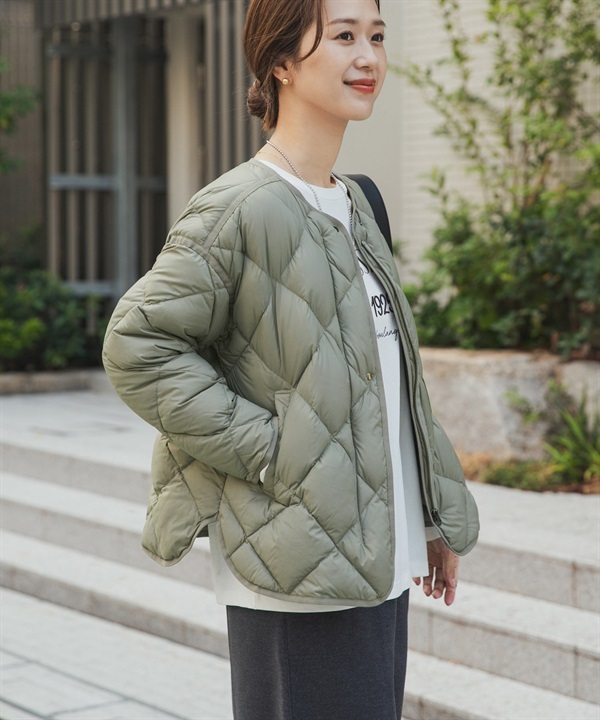 輕量絎縫羽絨外套