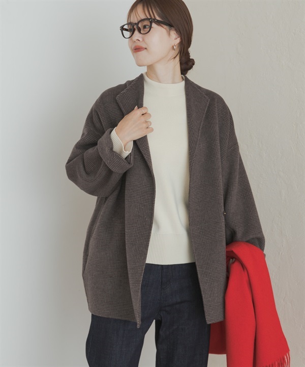 羊毛雙面呢中長版大衣