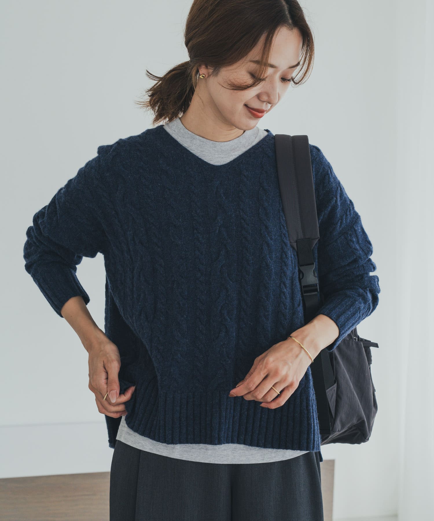 漢密爾頓羊毛艾倫織紋針織衫