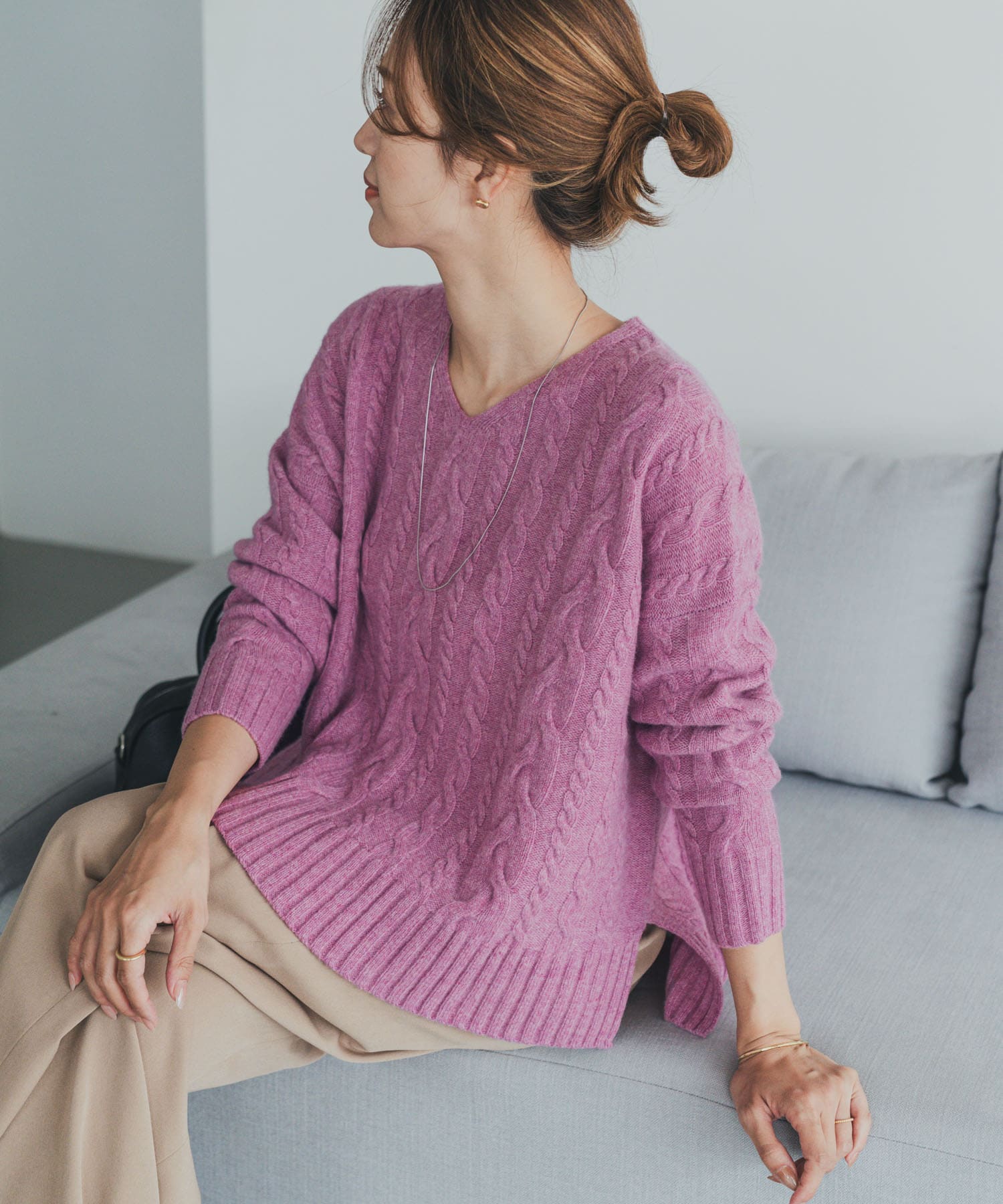 漢密爾頓羊毛艾倫織紋針織衫