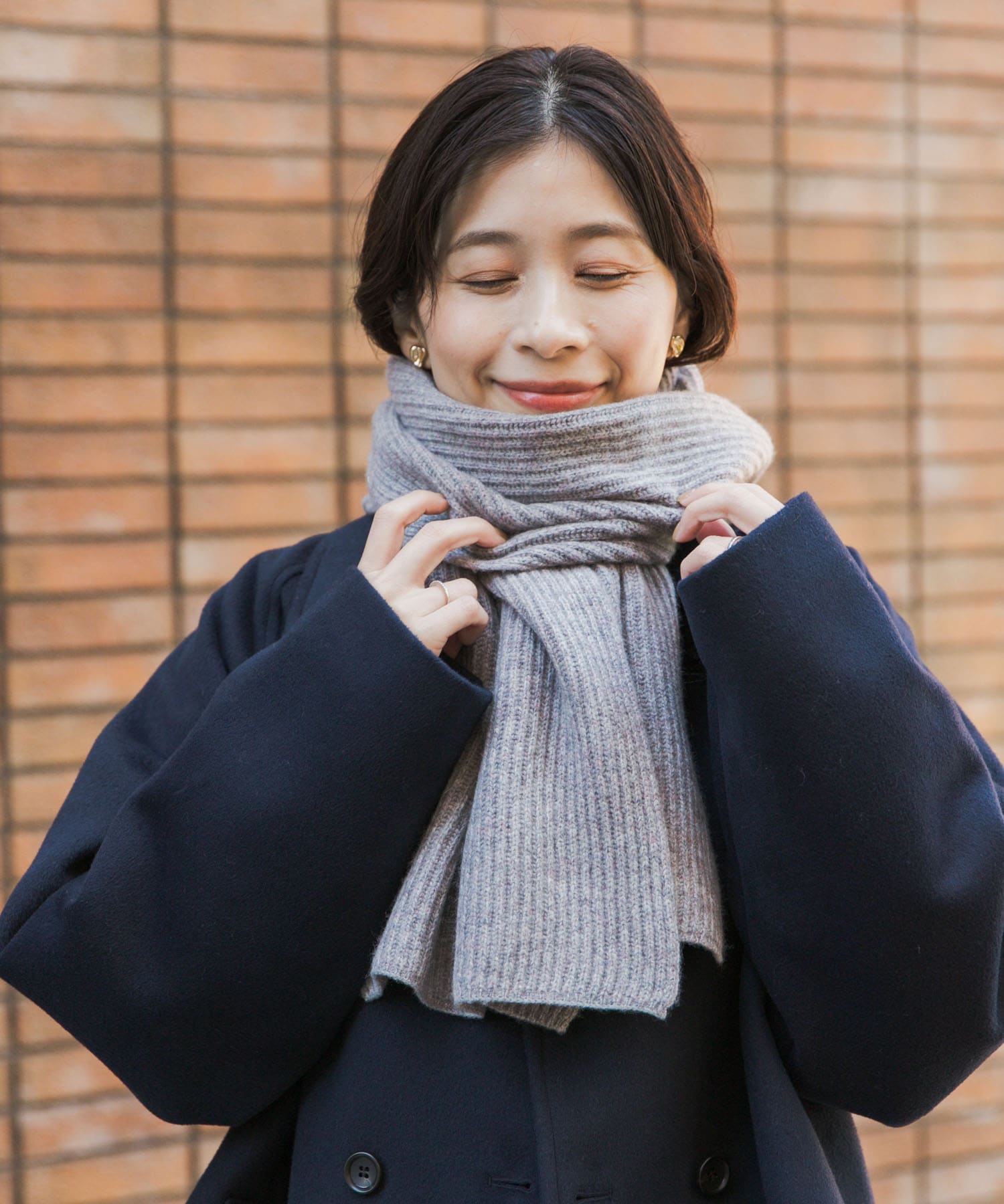 漢密爾頓羊毛羅紋圍巾