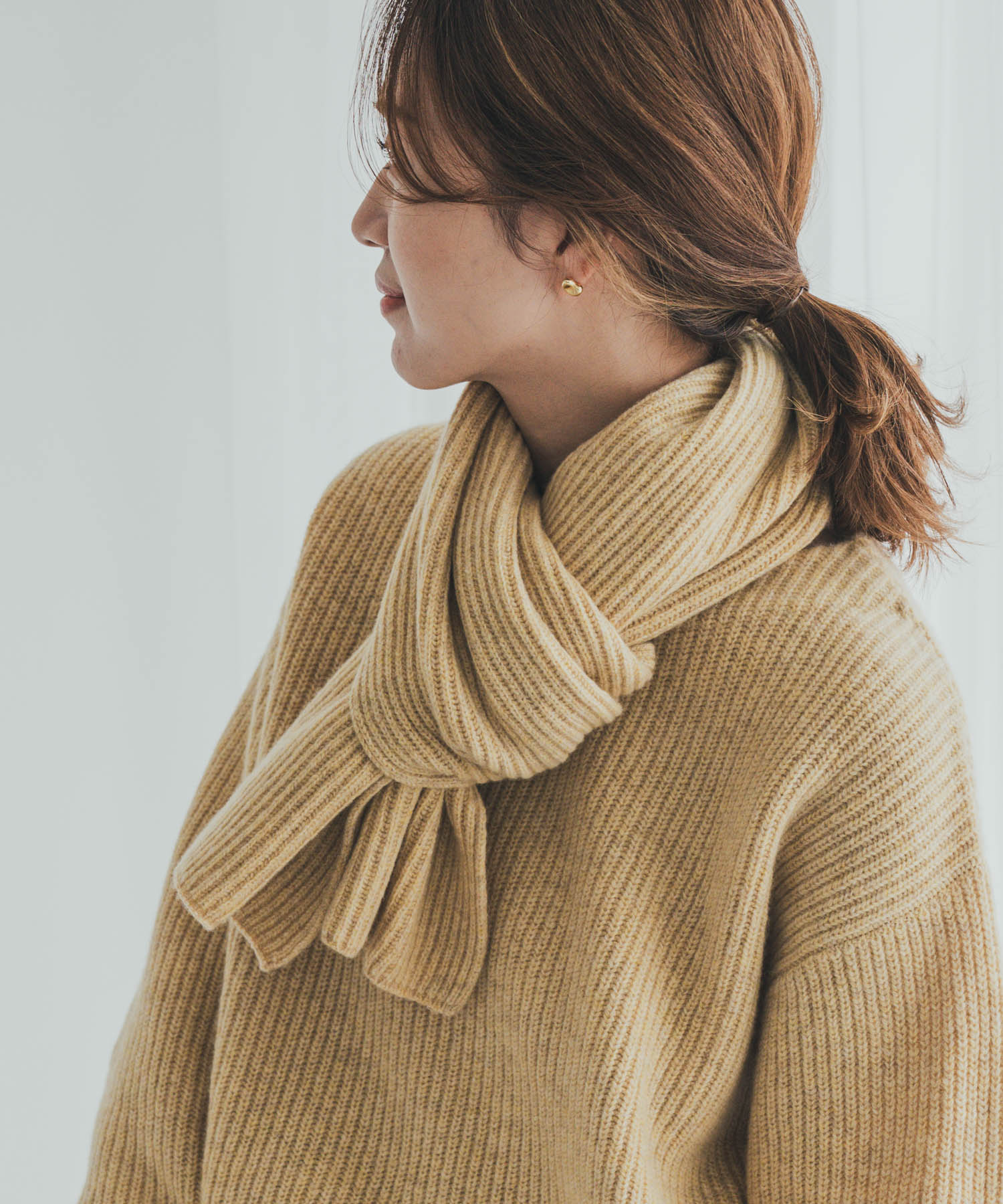 漢密爾頓羊毛羅紋圍巾