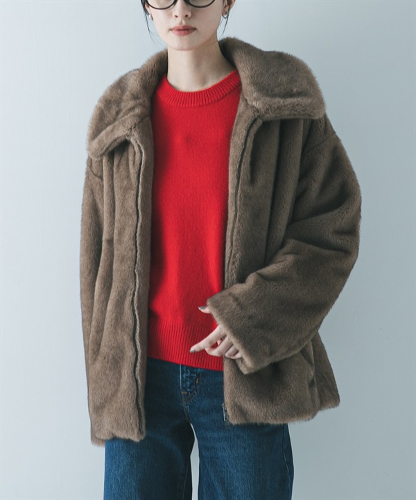 仿皮草夾克