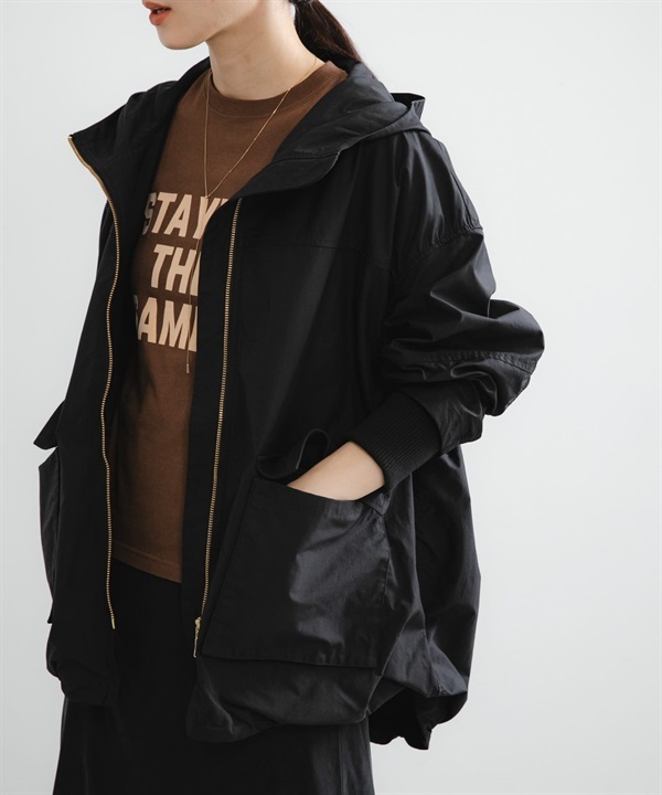 棉尼龍連帽登山外套