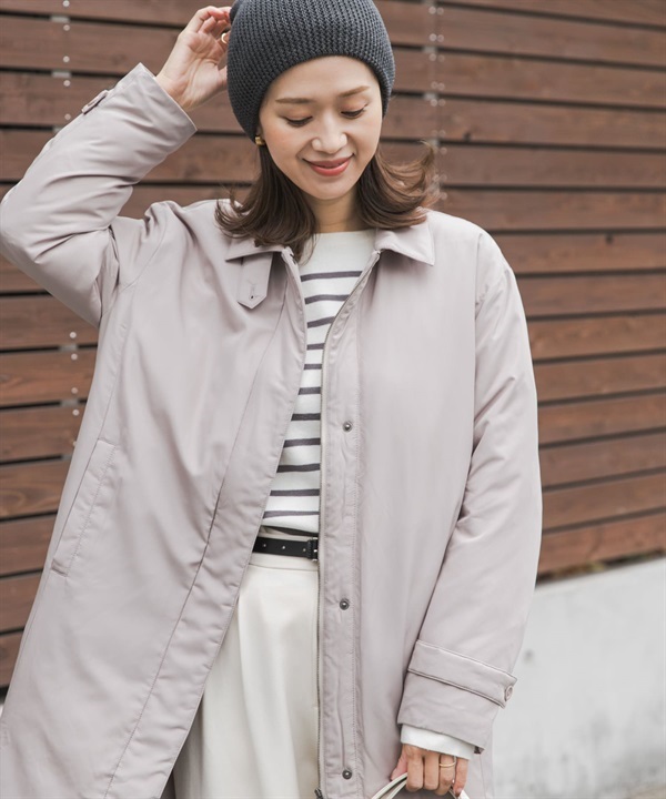 無絎縫輕量羽絨長大衣