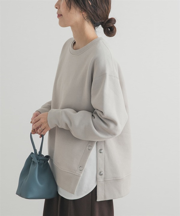 UR TECH 裏起毛側邊壓扣上衣