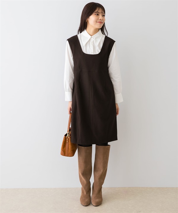 F by ROSSO 日本製2WAY畝條迷你背心洋裝