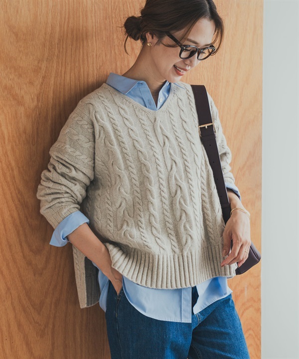 漢密爾頓羊毛艾倫織紋針織衫