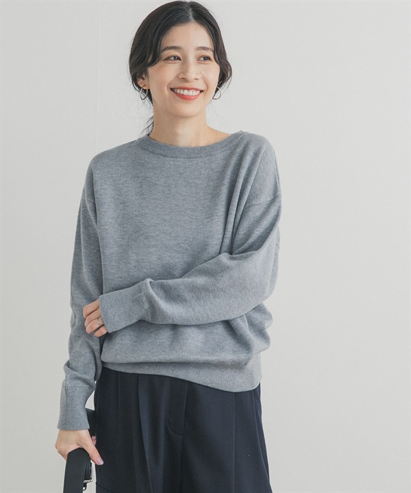 雙面織物船型領針織衫