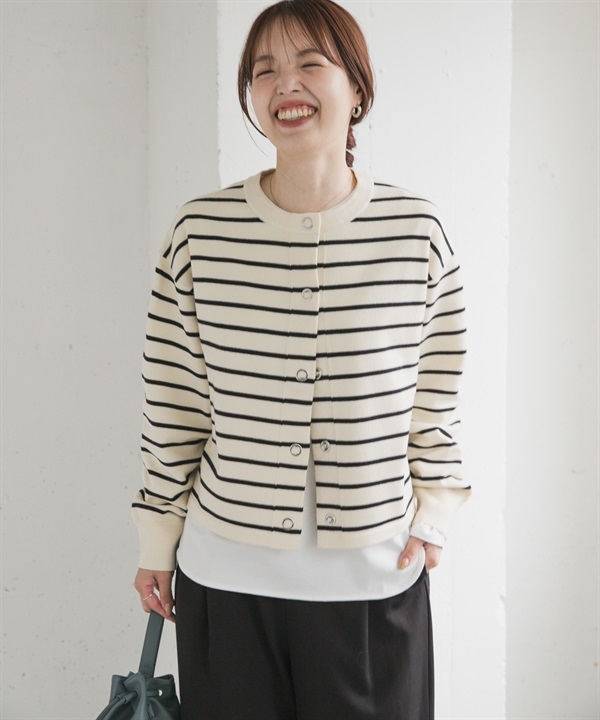 【新色追加】『UR TECH 200日針織』壓扣設計開襟衫